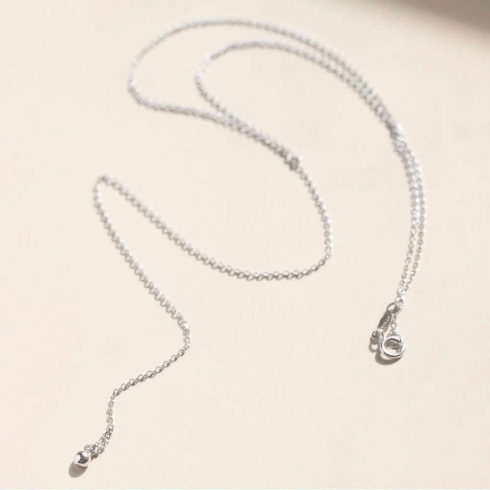 Sterling Silver Lariat Chain Necklace